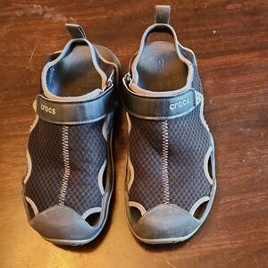 CROCS Black Mesh Slip-On Shoes